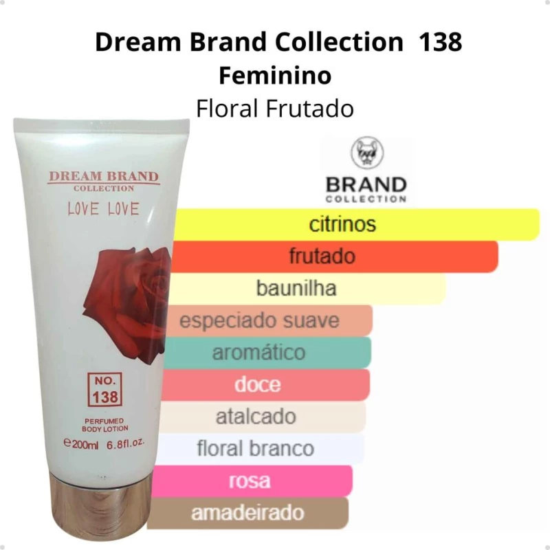 Brand Collection 138 – Creme Hidratante – Love Love – 200ml